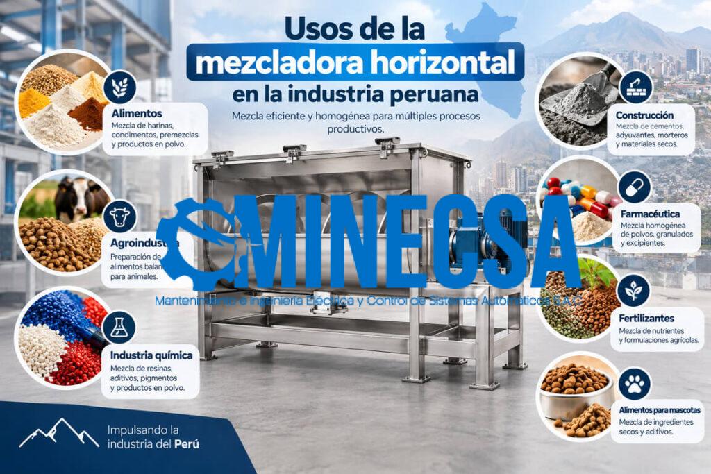 Usos de la mezcladora horizontal en la industria peruana