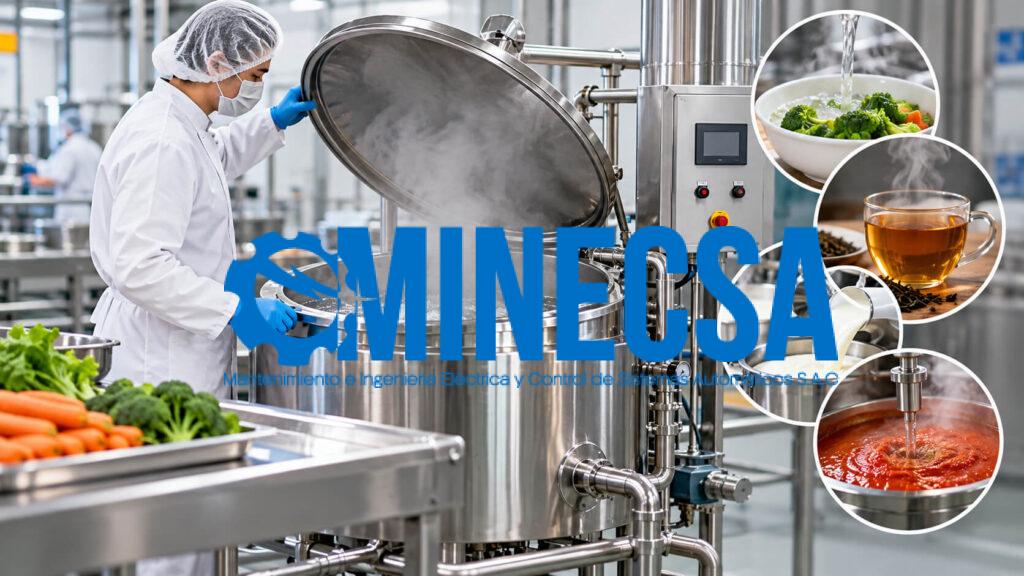 Hervidores de agua en la industria alimentaria