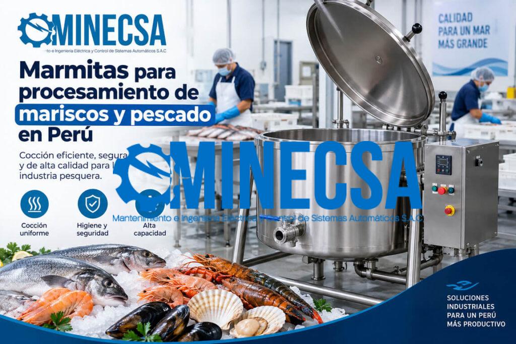 Marmitas para Procesamiento de Mariscos y Pescado en Perú